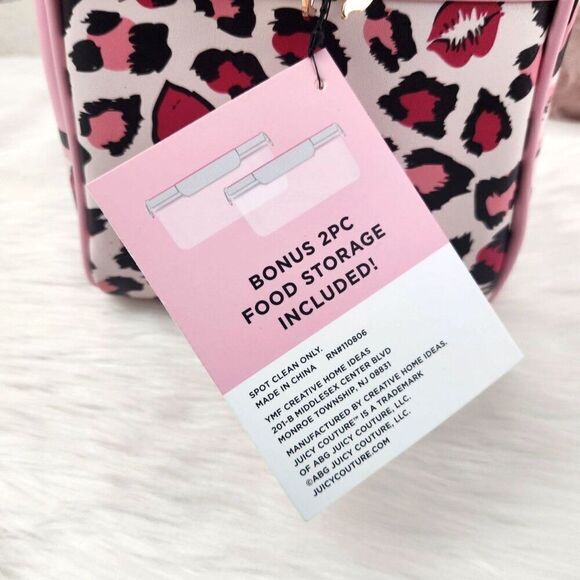 {Juicy Couture} Pink Leopard Print {Cooler} Bag Set - Picture 8 of 10